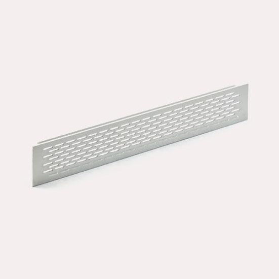 Grille de ventilation plinthe four 70x445mm coloris gris, évacuation air chaud cuisine