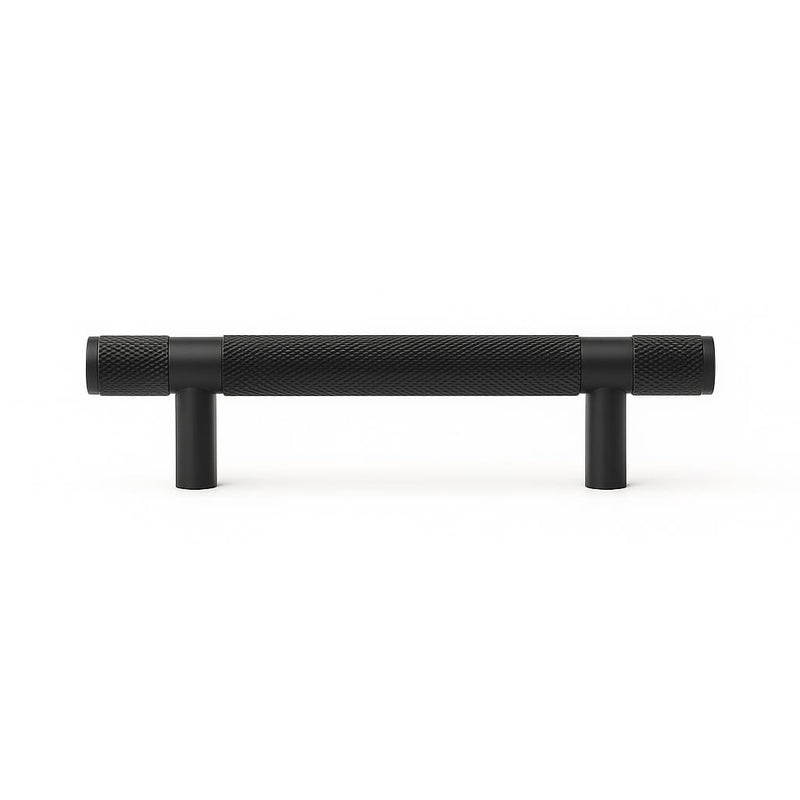 Poignée de meuble cuisine 182mm en métal noir mat, finition contemporaine