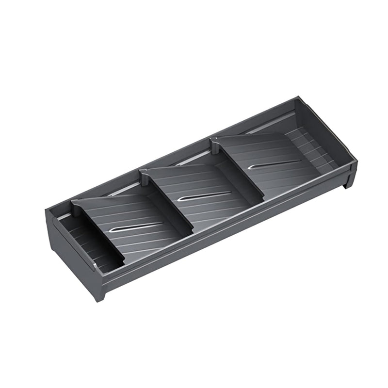 Bac organiseur tiroir cuisine aluminium gris anthracite 473x150x68mm, résistant à la corrosion