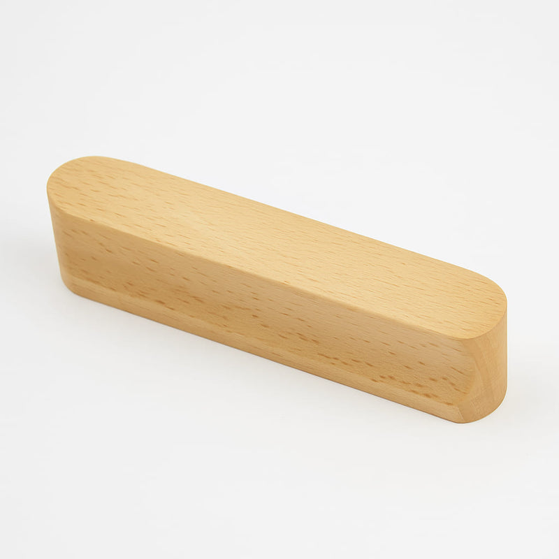 Poignée de meuble cuisine 100mm en bois clair, finition naturelle chaleureuse