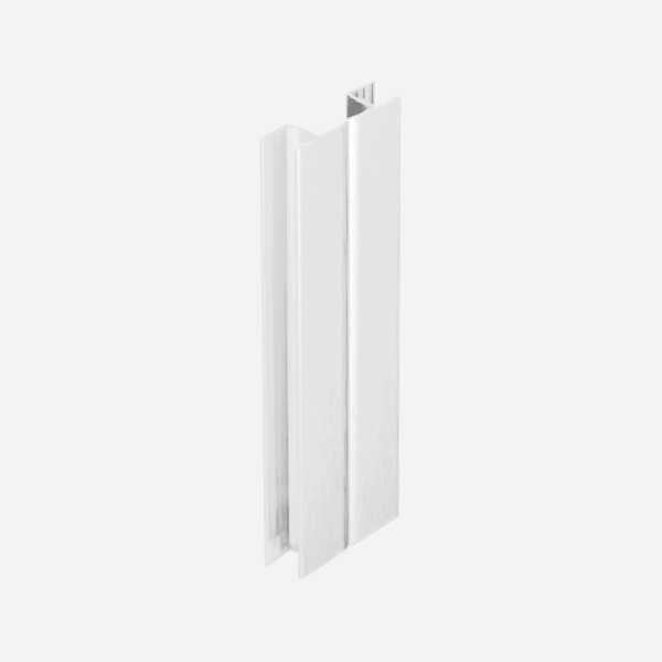 Raccord multi-angle flexible PVC aluminium blanc mat pour plinthe de cuisine, tous angles