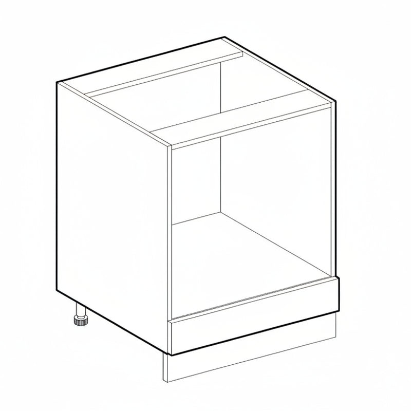 Caisson bas four 60x70cm coloris bois mélaminé, cuisine sur mesure fabrication française