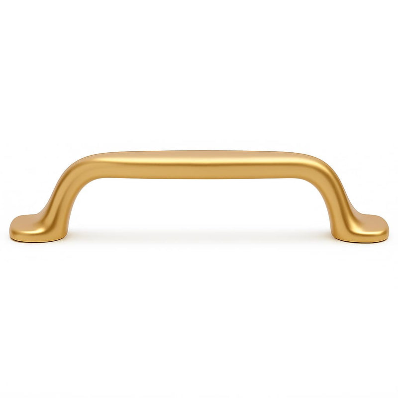 Poignée de cuisine 147mm en métal doré, finition brillante pour meuble sur mesure