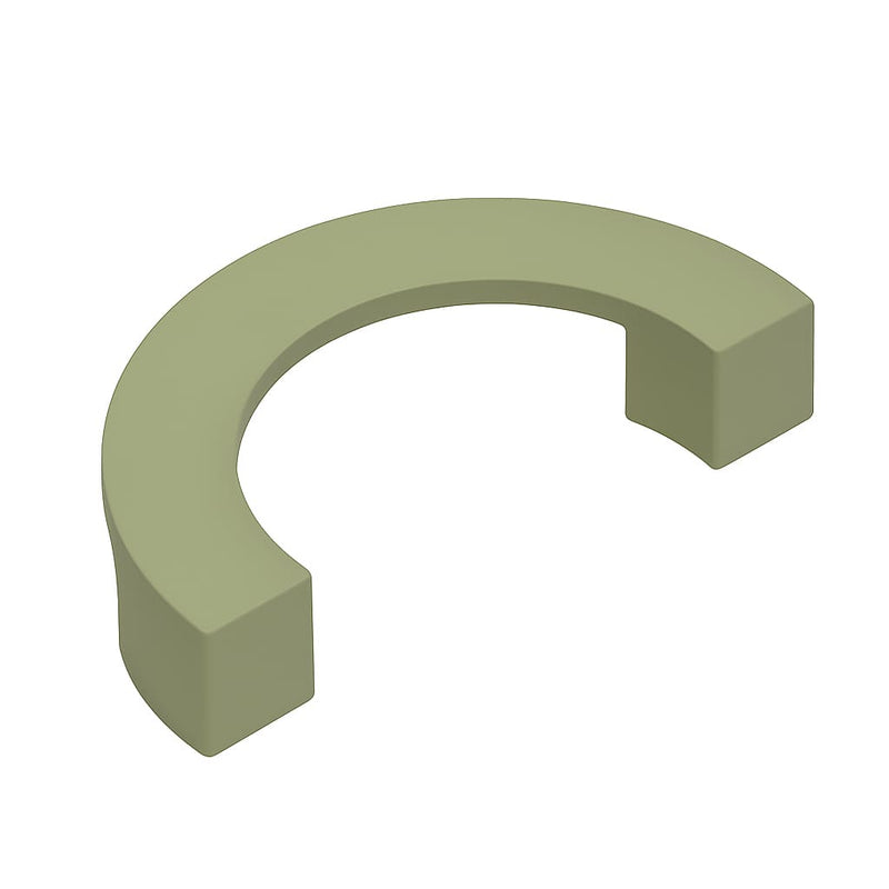 Poignée de meuble cuisine 113mm en métal vert, finition moderne sur mesure