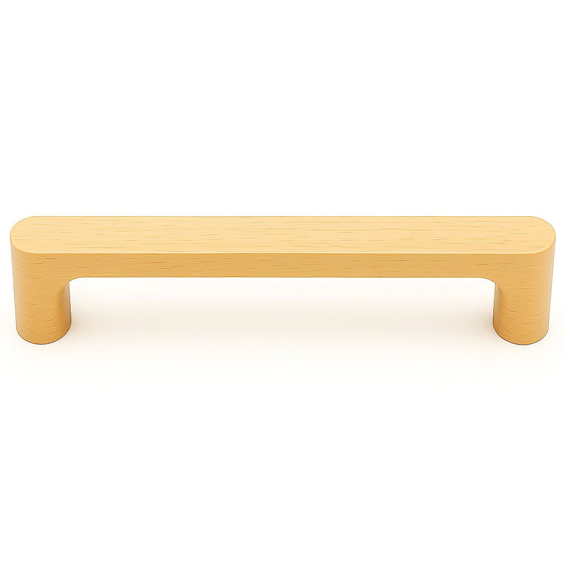 Poignée de cuisine 170mm en bois clair, finition naturelle pour meuble sur mesure