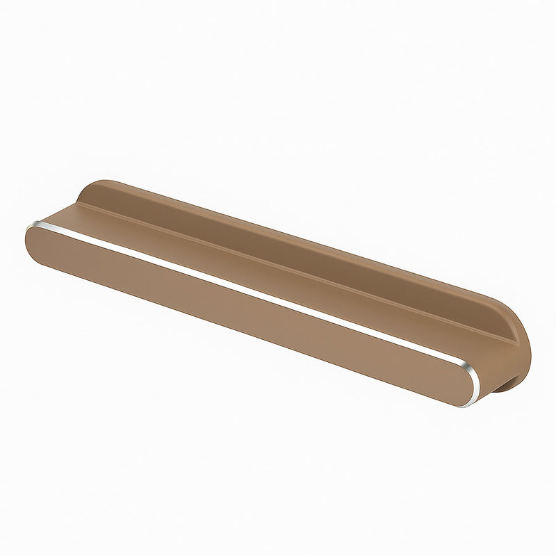 Poignée de meuble cuisine 120mm métal marron, finition contemporaine sur mesure