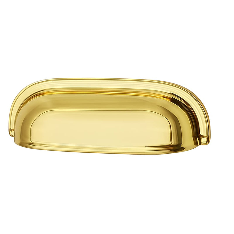 Poignée de meuble cuisine 88mm en métal doré brillant, finition contemporaine