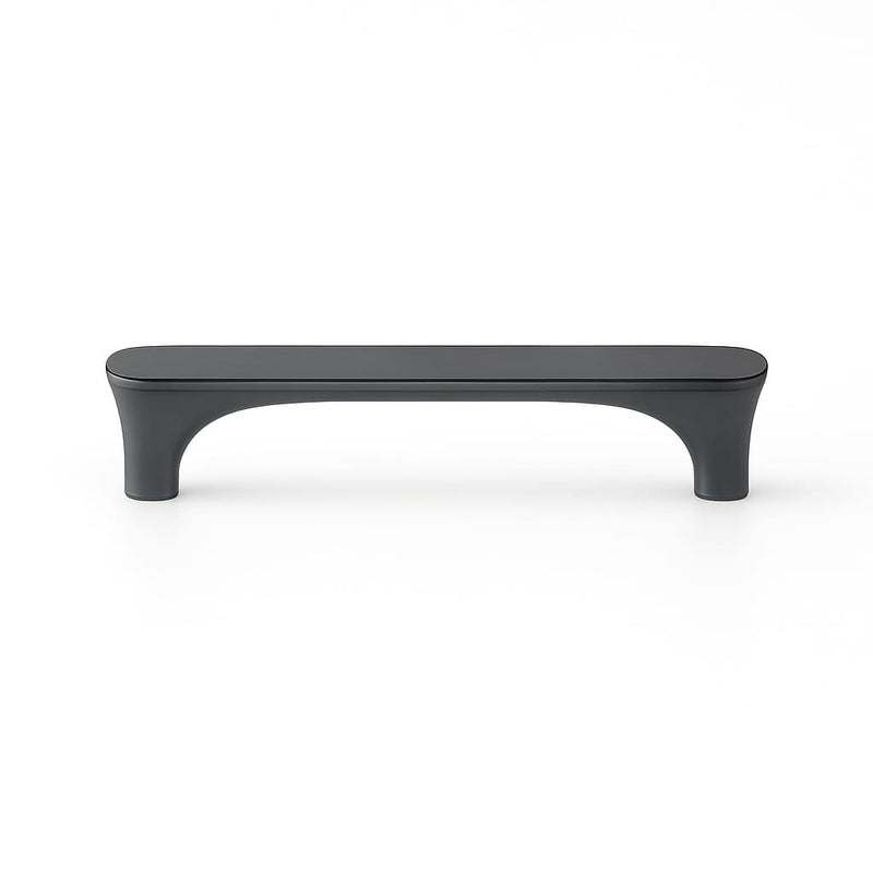 Poignée de meuble cuisine 118mm métal anthracite mat, finition contemporaine