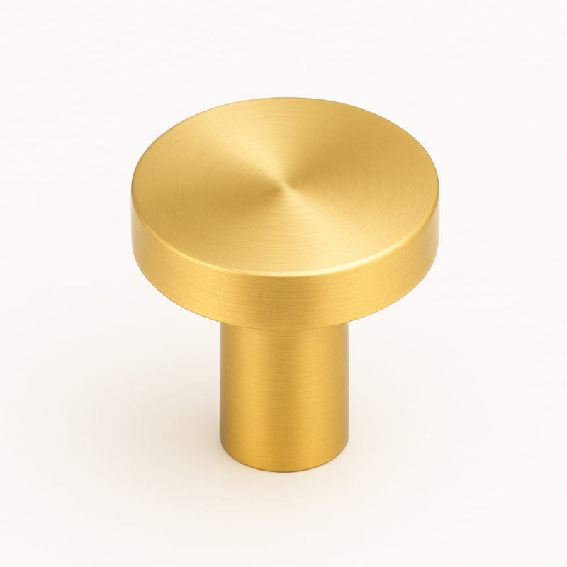 Poignée bouton 20mm laiton doré mat pour meuble de cuisine sur mesure