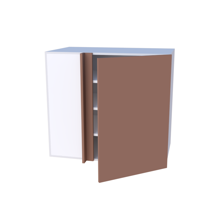 Meuble haut d'angle gauche 1 porte - hauteur 90cm