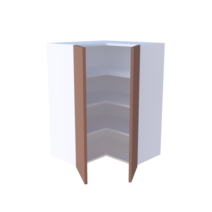 Meuble haut d'angle 2 portes - 90cm