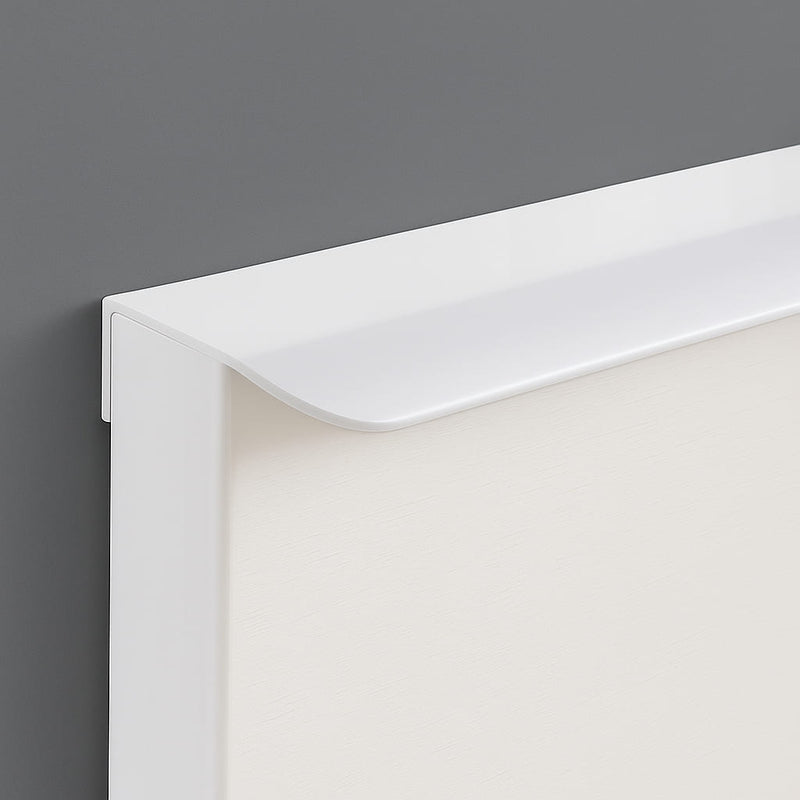 Poignée de meuble cuisine 200mm en métal blanc, finition contemporaine sur mesure