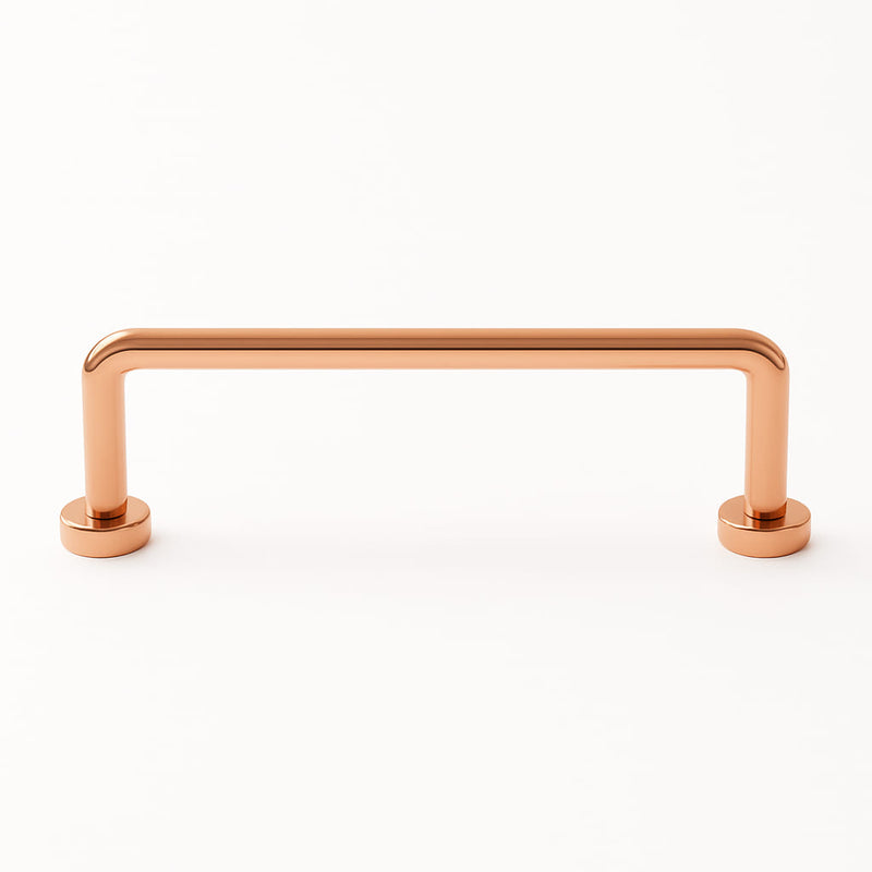 Poignée de cuisine 143mm en métal cuivré, finition dorée vintage sur mesure