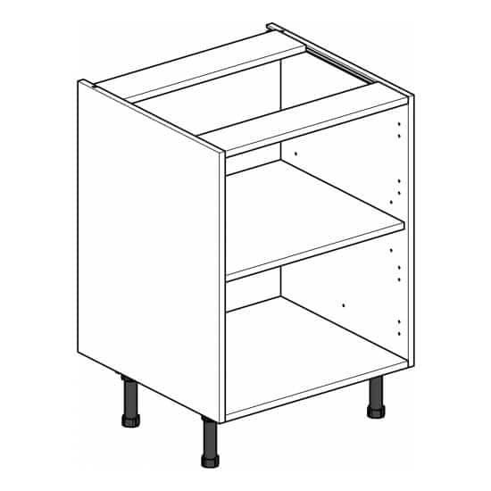 Caisson bas évier 80x70cm coloris gris mélaminé, cuisine sur mesure fabrication française