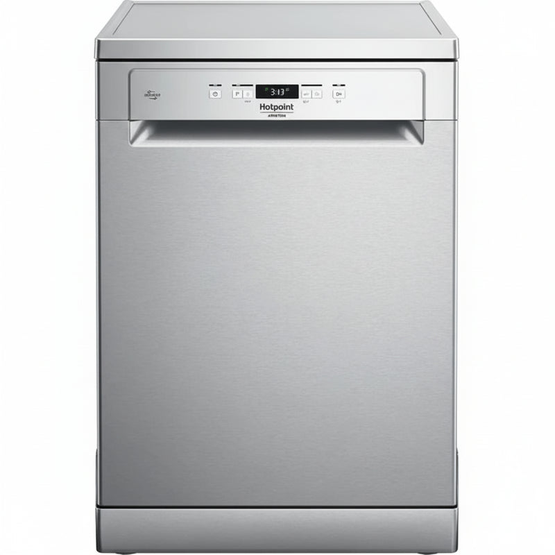 Lave-vaisselle pose libre inox Hotpoint HFC3C26FX 14 couverts, 3ème tiroir, séchage ActiveDry