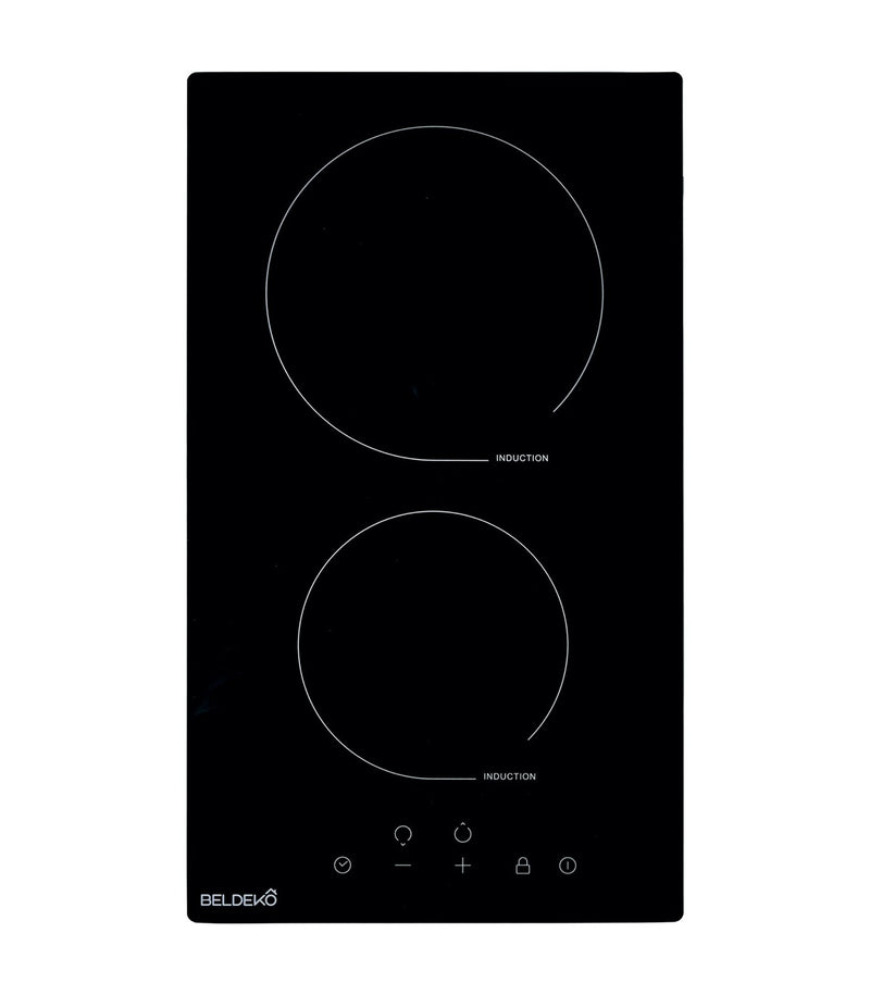 Plaque induction domino 2 foyers encastrable 3300W, commandes sensitives, cuisine sur mesure