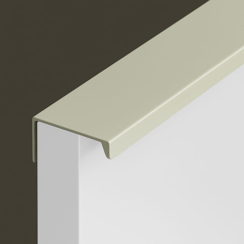 Poignée de meuble cuisine 120mm métal vert, finition mate contemporaine