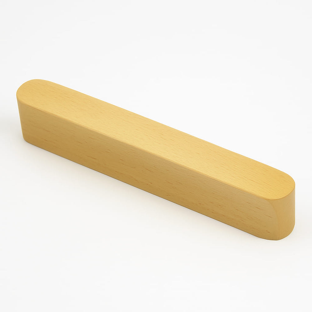 Poignée de meuble cuisine 150mm en bois clair, finition naturelle sur mesure