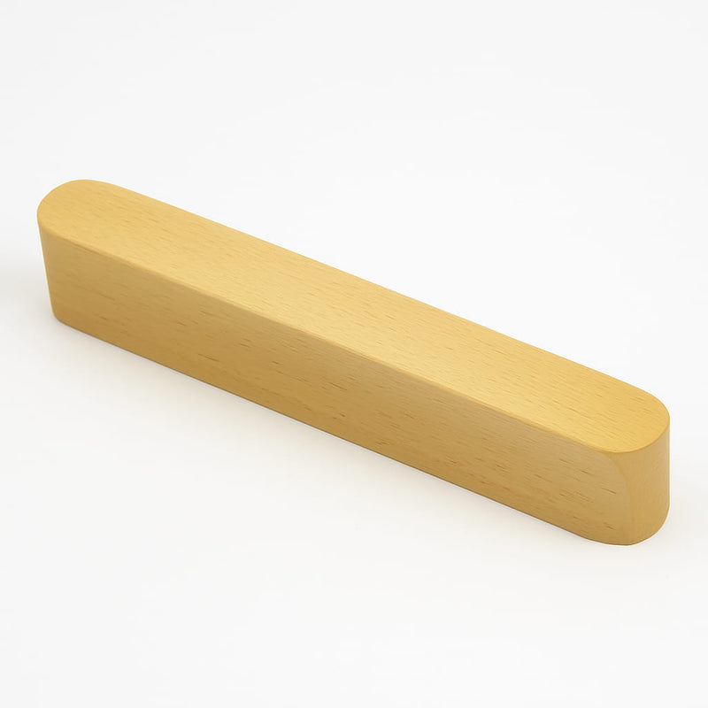 Poignée de meuble cuisine 150mm en bois clair, finition naturelle sur mesure