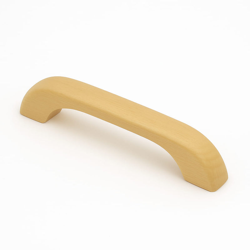 Poignée de meuble cuisine 150mm en bois clair, finition naturelle chaleureuse