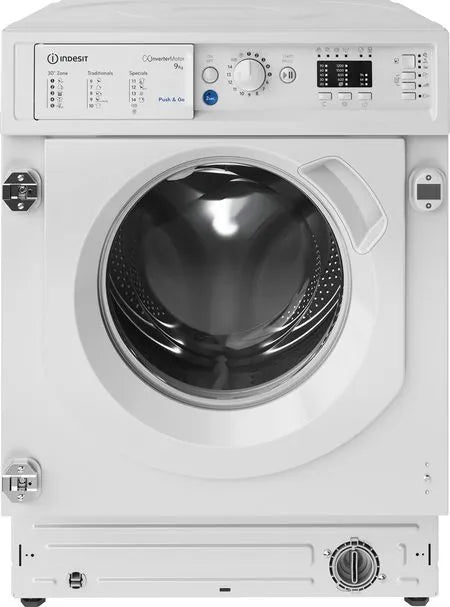 Lave-linge encastrable INDESIT : 9 kg, Classe A, 1 400 tr/min, Moteur Induction et Push&Go