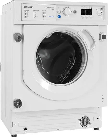 Lave-linge encastrable INDESIT : 9 kg, Classe A, 1 400 tr/min, Moteur Induction et Push&Go