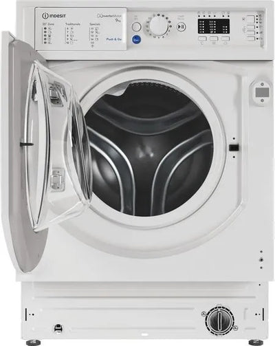 Lave-linge encastrable INDESIT : 9 kg, Classe A, 1 400 tr/min, Moteur Induction et Push&Go