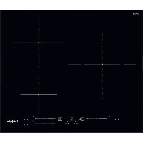 Plaque induction Whirlpool 3 foyers slider 6ème Sens double zone 28cm, cuisine moderne