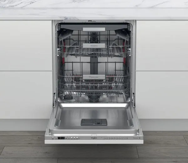 Lave-vaisselle tout intégrable WHIRLPOOL WIO3T133PE6.5 : 14 couverts, 6ème Sens, PowerClean Pro, Natural Dry et seulement 6,5 L/cycle