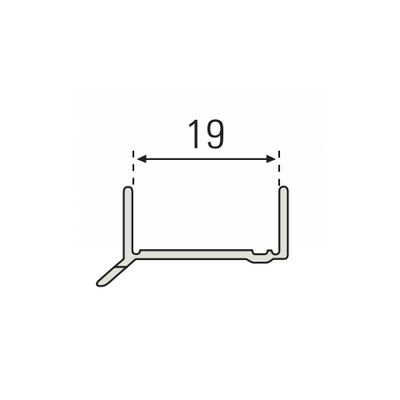 Profil anti-humidité pour plinthe et jambage bois : PVC incolore transparent, 19 mm