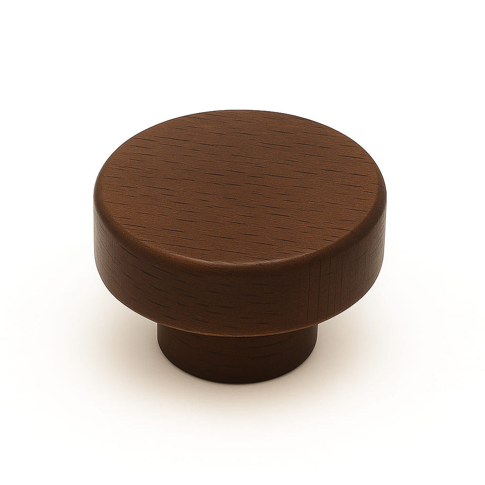 Poignée bouton 40mm en bois foncé pour meuble de cuisine sur mesure