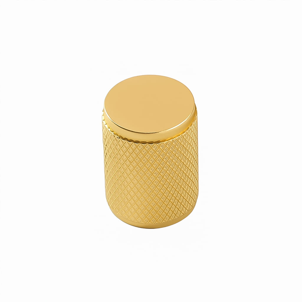 Poignée bouton 18mm métal doré, quincaillerie de meuble cuisine sur mesure