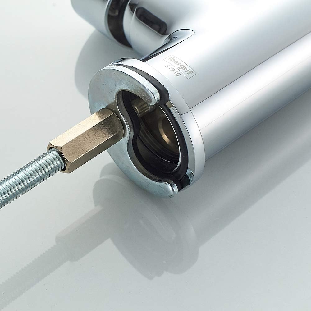 Mitigeur évier cuisine : Bec haut pivotant 360° chromé argent, monocommande, cartouche céramique et kit installation inclus