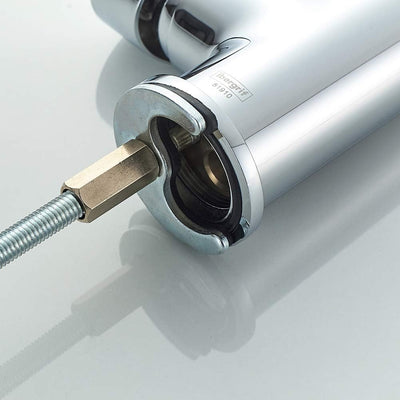 Mitigeur évier cuisine : Bec haut pivotant 360° chromé argent, monocommande, cartouche céramique et kit installation inclus
