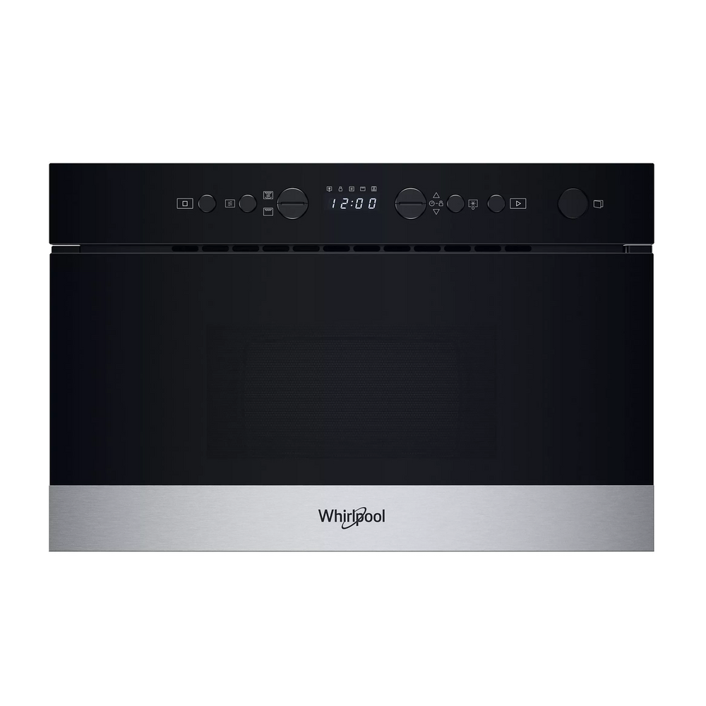 Micro-ondes gril encastrable Whirlpool WM22574BXF noir, technologie Crisp 6ème Sens, cuisine haut de gamme