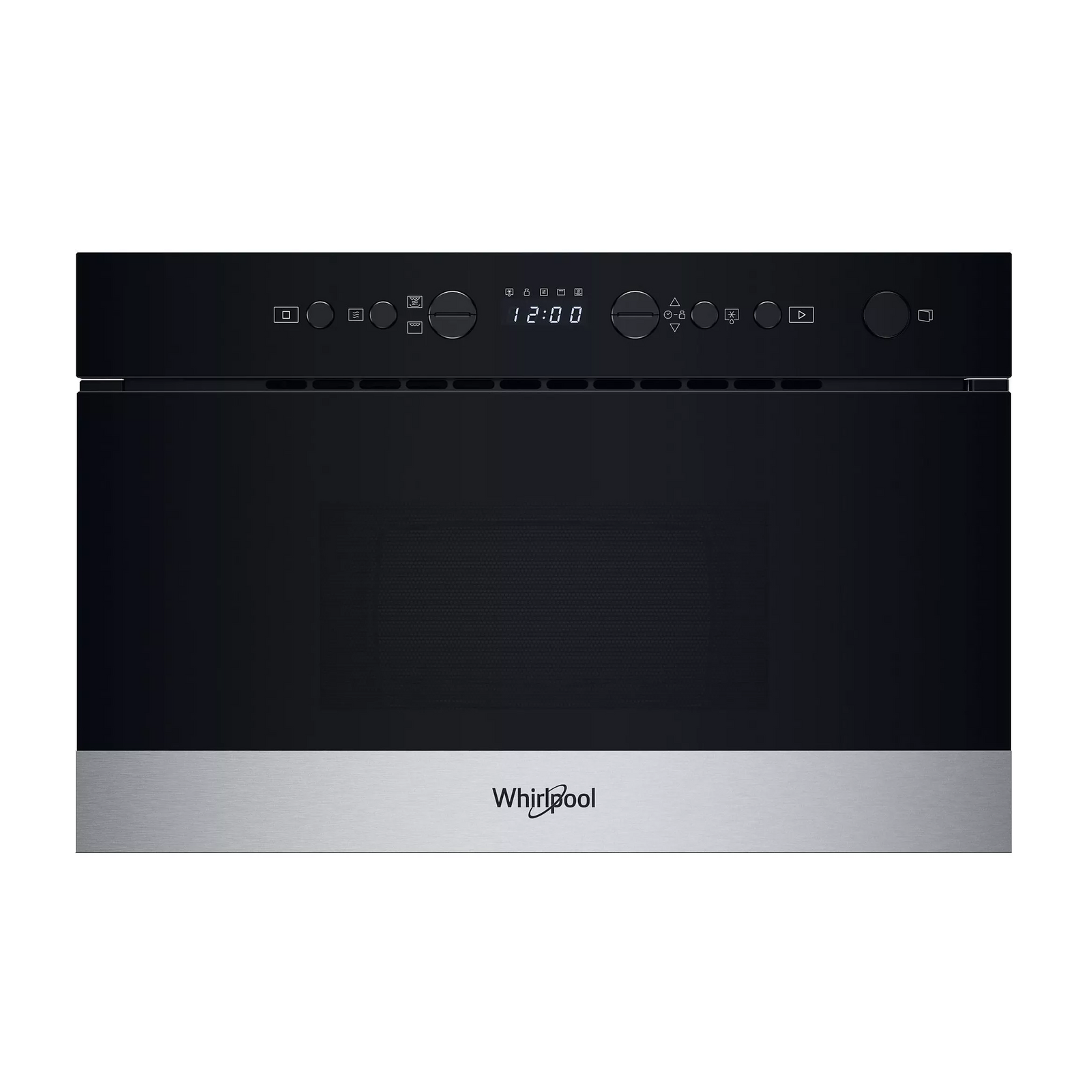 Micro-ondes gril encastrable Whirlpool WM22574BXF noir, technologie Crisp 6ème Sens, cuisine haut de gamme