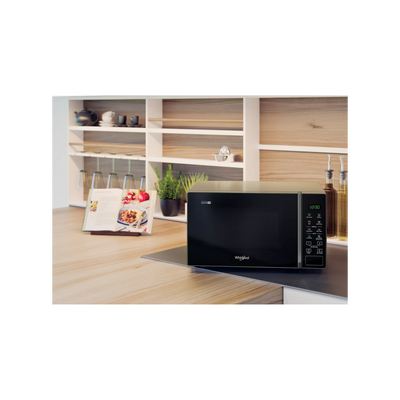 Micro-ondes gril WHIRLPOOL MWP203SB : Posable silver et noir, gril quartz 20 L et 12 recettes Auto Cook
