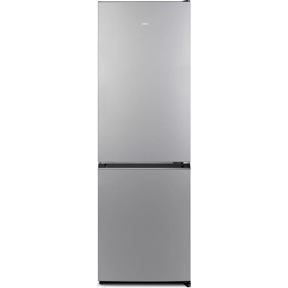 Réfrigérateur congélateur combiné 322L silver INDESIT Total No Frost, finition inox brossé