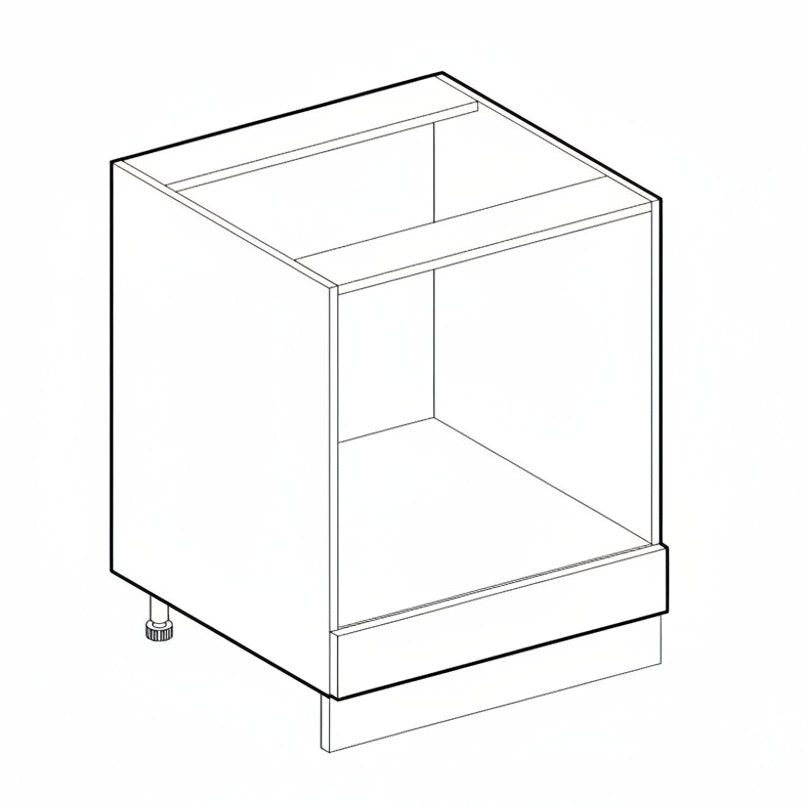 Caisson bas four 60x70cm coloris bois mélaminé, cuisine sur mesure fabrication française