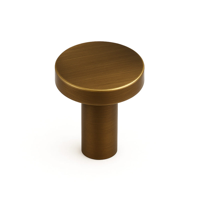 Poignée bouton ronde 20mm en laiton brut, accessoire de meuble cuisine sur mesure