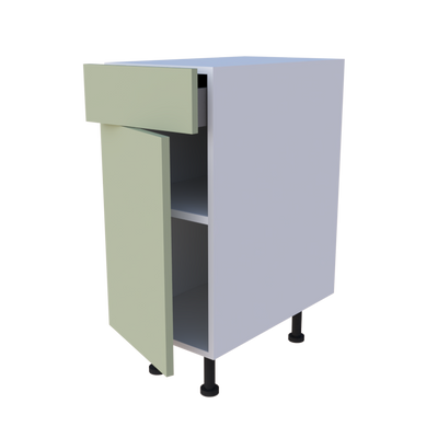 Meuble bas 1 porte + 1 tiroir - larg. 35 cm - Haut. 85cm (pieds inclus)