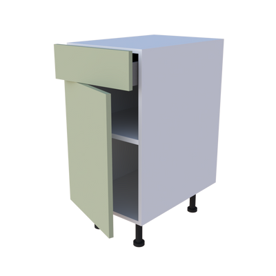 Meuble bas 1 porte + 1 tiroir - larg. 40 cm - Haut. 85cm (pieds inclus)