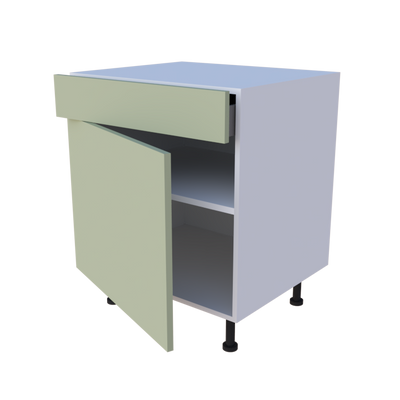 Meuble bas 1 porte + 1 tiroir - larg. 70 cm - Haut. 85cm (pieds inclus)