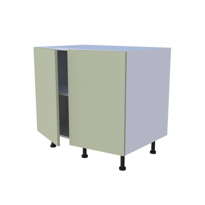 Meuble bas de rangement 2 portes - larg. 90 cm - Haut. 85cm (pieds inclus)