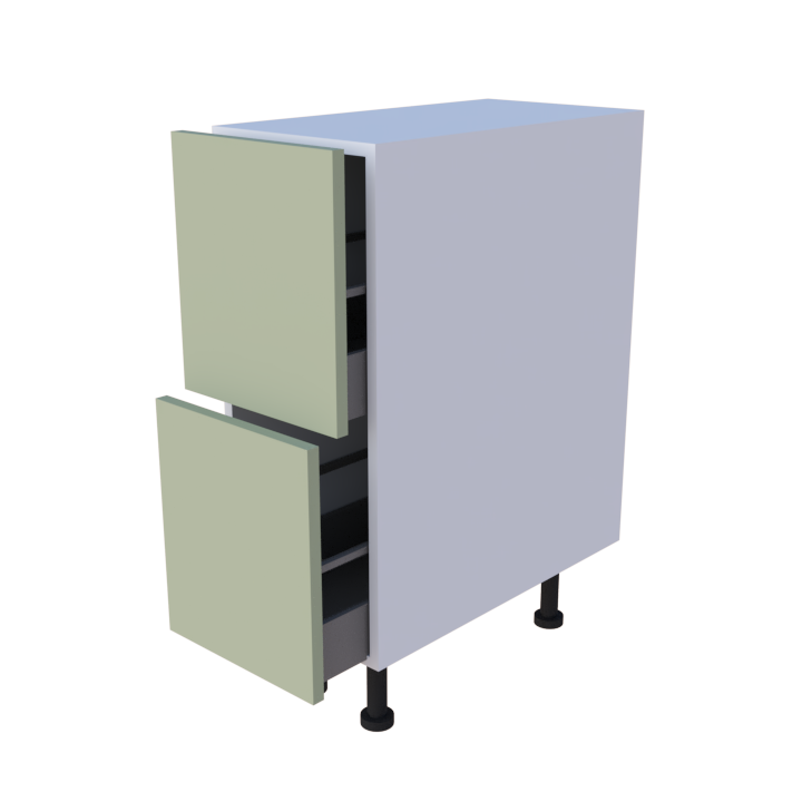 Meuble bas 2 casseroliers - larg. 30 cm - Haut. 85cm (pieds inclus)