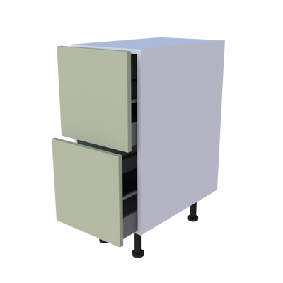Meuble bas 2 casseroliers - larg. 35 cm - Haut. 85cm (pieds inclus)