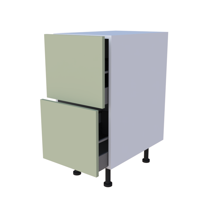 Meuble bas 2 casseroliers - larg. 40 cm - Haut. 85cm (pieds inclus)