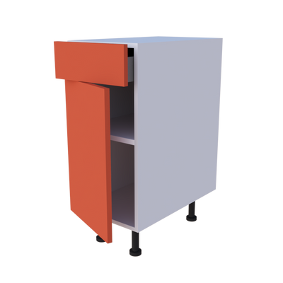 Meuble bas 1 porte + 1 tiroir - larg. 35 cm - Haut. 85cm (pieds inclus)