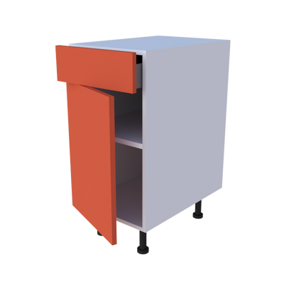 Meuble bas 1 porte + 1 tiroir - larg. 40 cm - Haut. 85cm (pieds inclus)