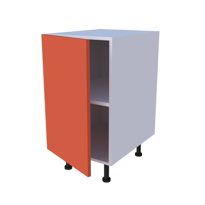 Meuble bas de rangement 1 porte - larg. 45cm - Haut. 85cm (pieds inclus)
